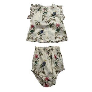 Babe & Tess Chemise Top & Bloomer in Pink Floral